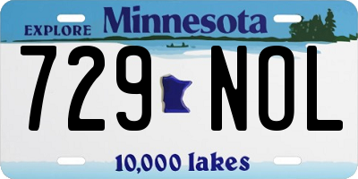 MN license plate 729NOL