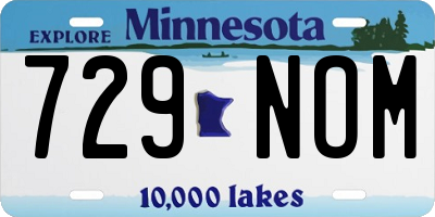 MN license plate 729NOM