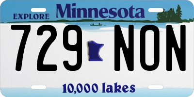 MN license plate 729NON