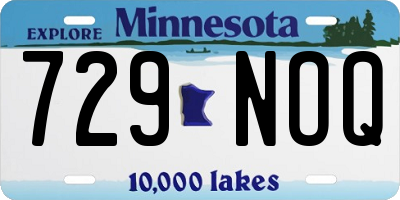MN license plate 729NOQ