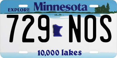 MN license plate 729NOS