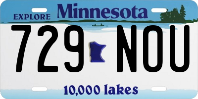MN license plate 729NOU