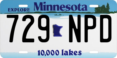 MN license plate 729NPD