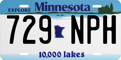 MN license plate 729NPH
