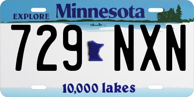 MN license plate 729NXN