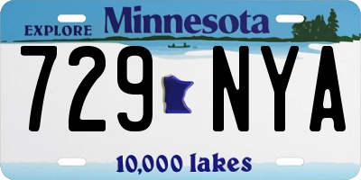 MN license plate 729NYA