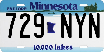 MN license plate 729NYN