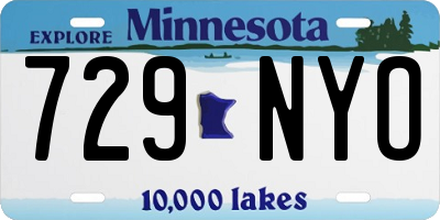 MN license plate 729NYO