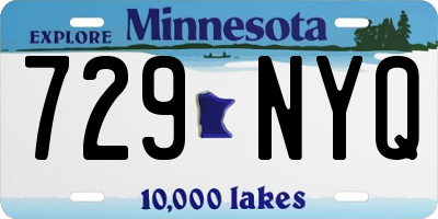 MN license plate 729NYQ
