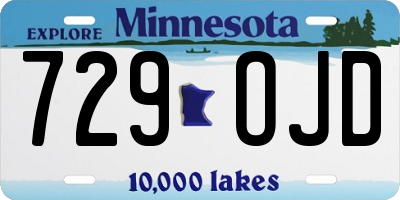 MN license plate 729OJD