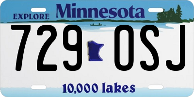 MN license plate 729OSJ
