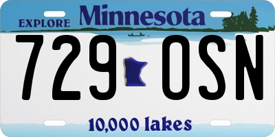 MN license plate 729OSN