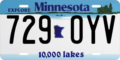 MN license plate 729OYV