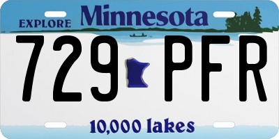 MN license plate 729PFR