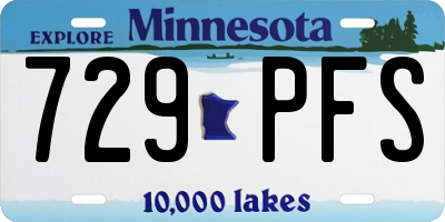 MN license plate 729PFS