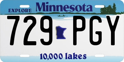 MN license plate 729PGY