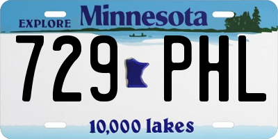 MN license plate 729PHL