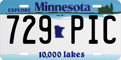 MN license plate 729PIC