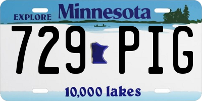 MN license plate 729PIG