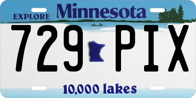 MN license plate 729PIX