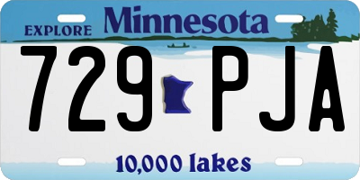MN license plate 729PJA