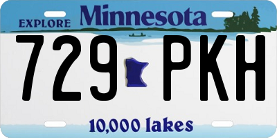 MN license plate 729PKH
