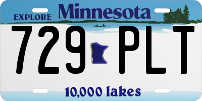 MN license plate 729PLT