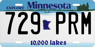 MN license plate 729PRM