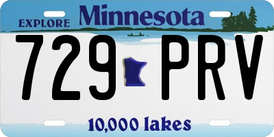 MN license plate 729PRV