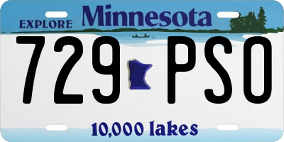 MN license plate 729PSO