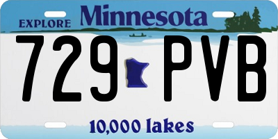 MN license plate 729PVB