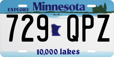 MN license plate 729QPZ