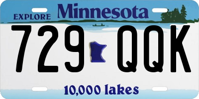 MN license plate 729QQK