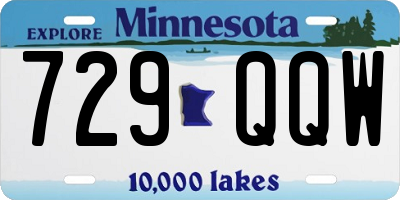 MN license plate 729QQW