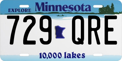 MN license plate 729QRE