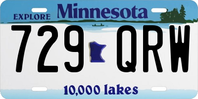 MN license plate 729QRW