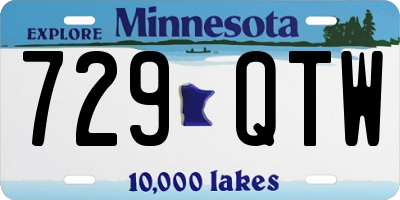 MN license plate 729QTW