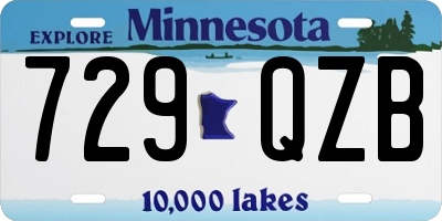 MN license plate 729QZB