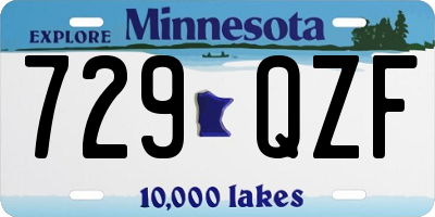 MN license plate 729QZF