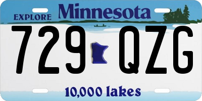 MN license plate 729QZG