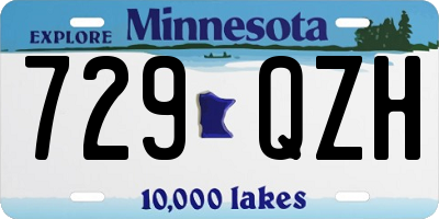 MN license plate 729QZH