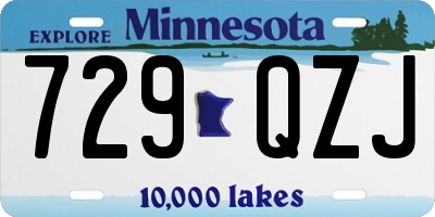 MN license plate 729QZJ