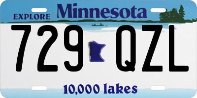 MN license plate 729QZL