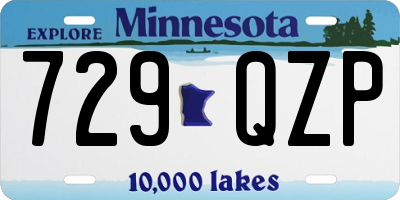 MN license plate 729QZP