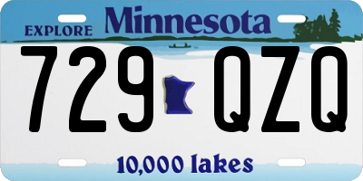 MN license plate 729QZQ
