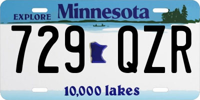 MN license plate 729QZR