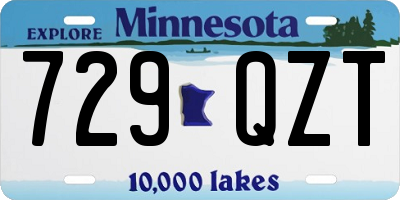 MN license plate 729QZT