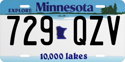MN license plate 729QZV