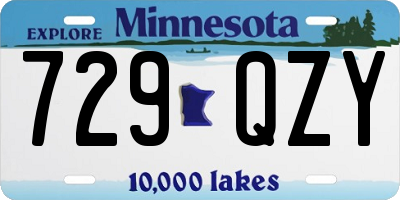 MN license plate 729QZY