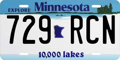 MN license plate 729RCN